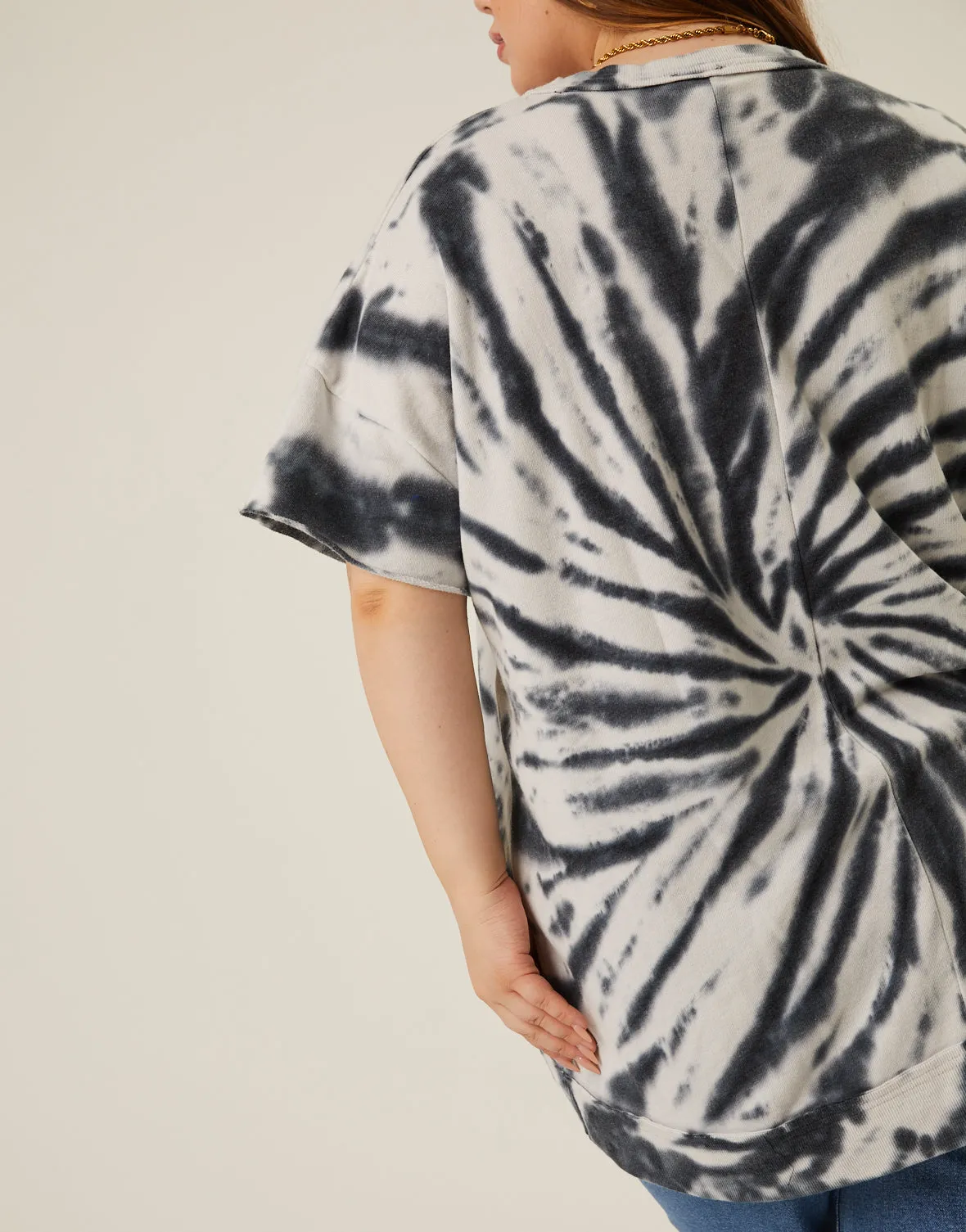 Plus Size Tie Dye Loose Fit Tee