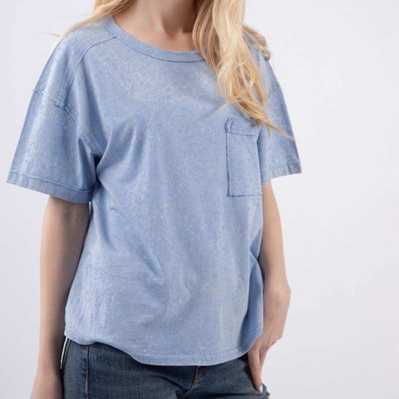 Pocket Tee with Back Seam