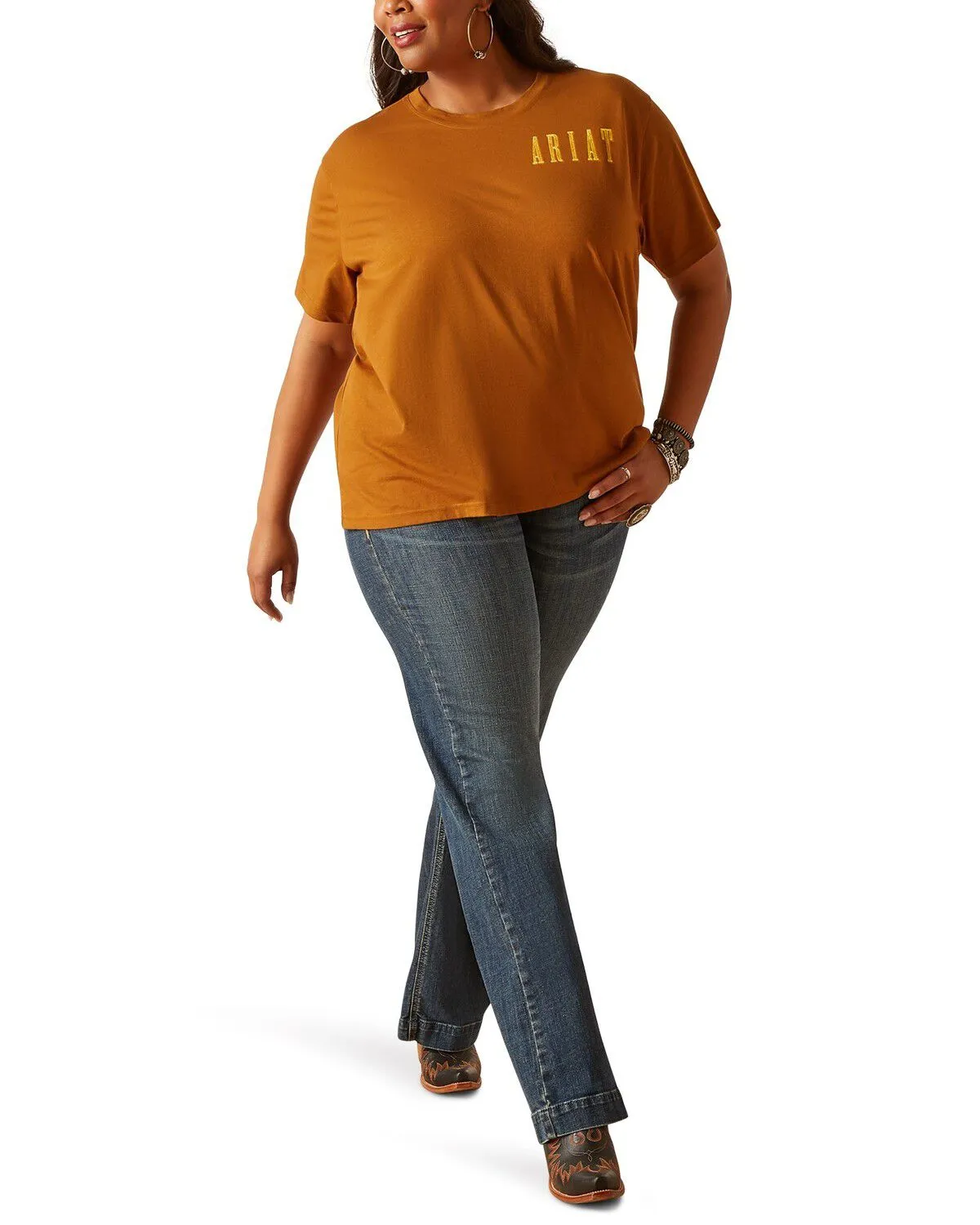 Product Name:  Ariat Women's Sunflower Ariat Short Sleeve Graphic Tee - Plus