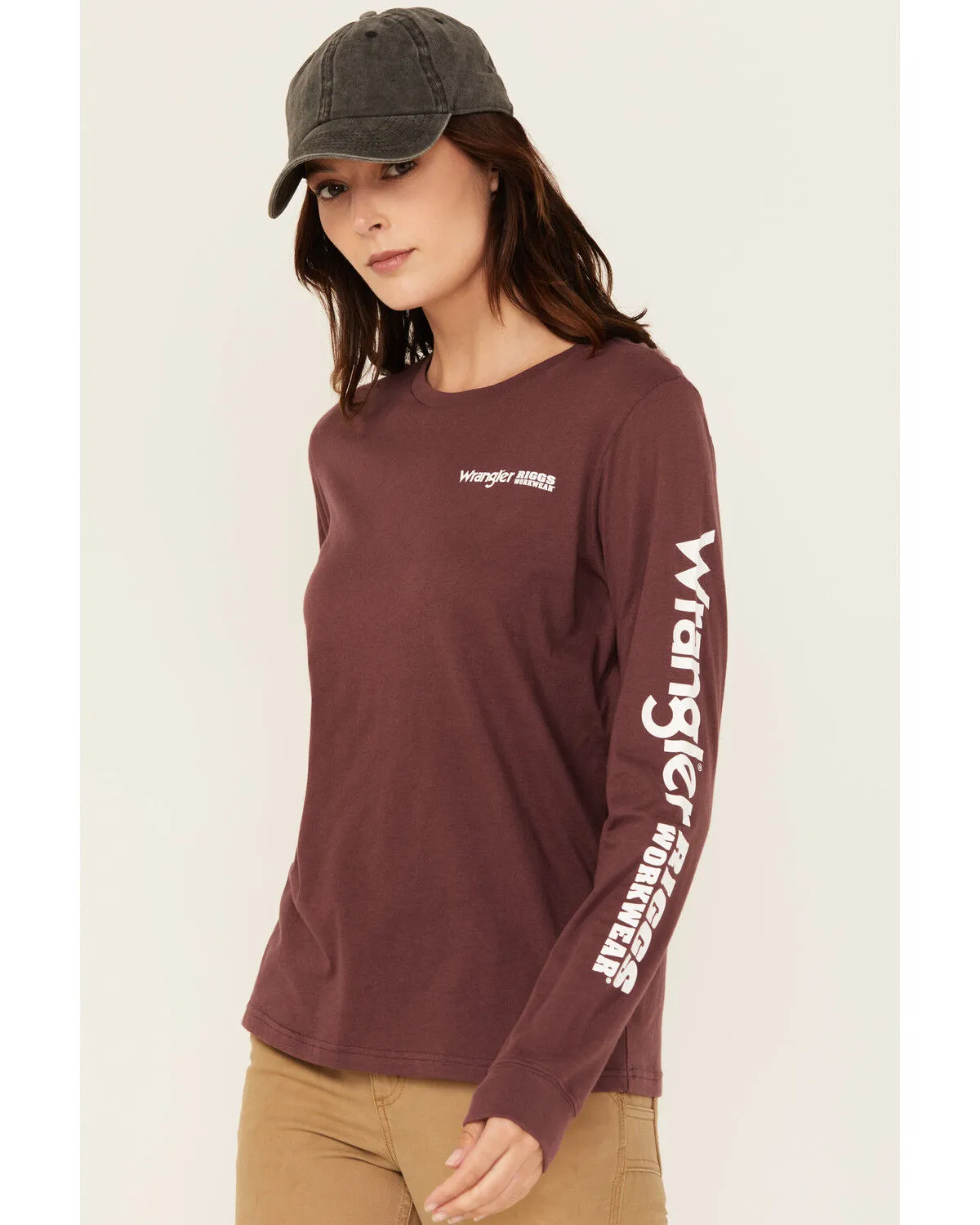 Product Name:  Wrangler RIGGS Women's Boot Barn Exclusive Long Sleeve Logo Graphic Work Tee - Plus