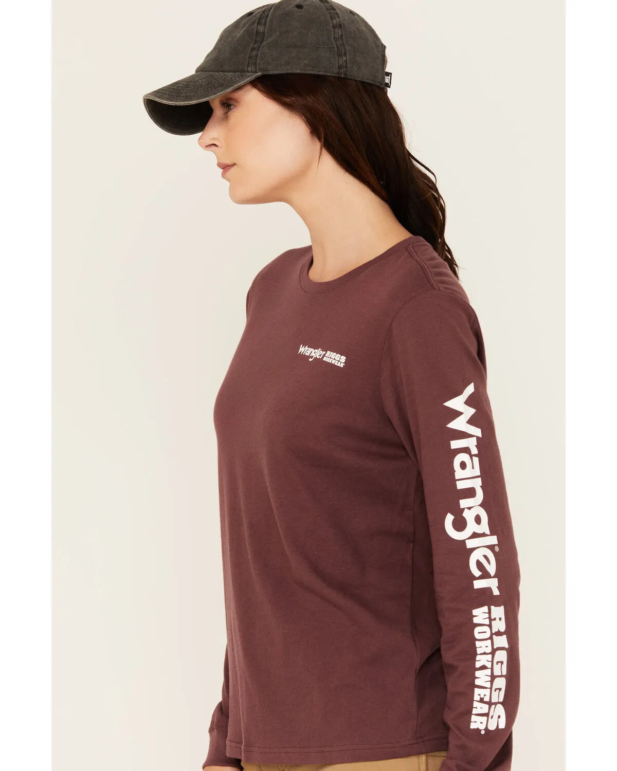 Product Name:  Wrangler RIGGS Women's Boot Barn Exclusive Long Sleeve Logo Graphic Work Tee - Plus