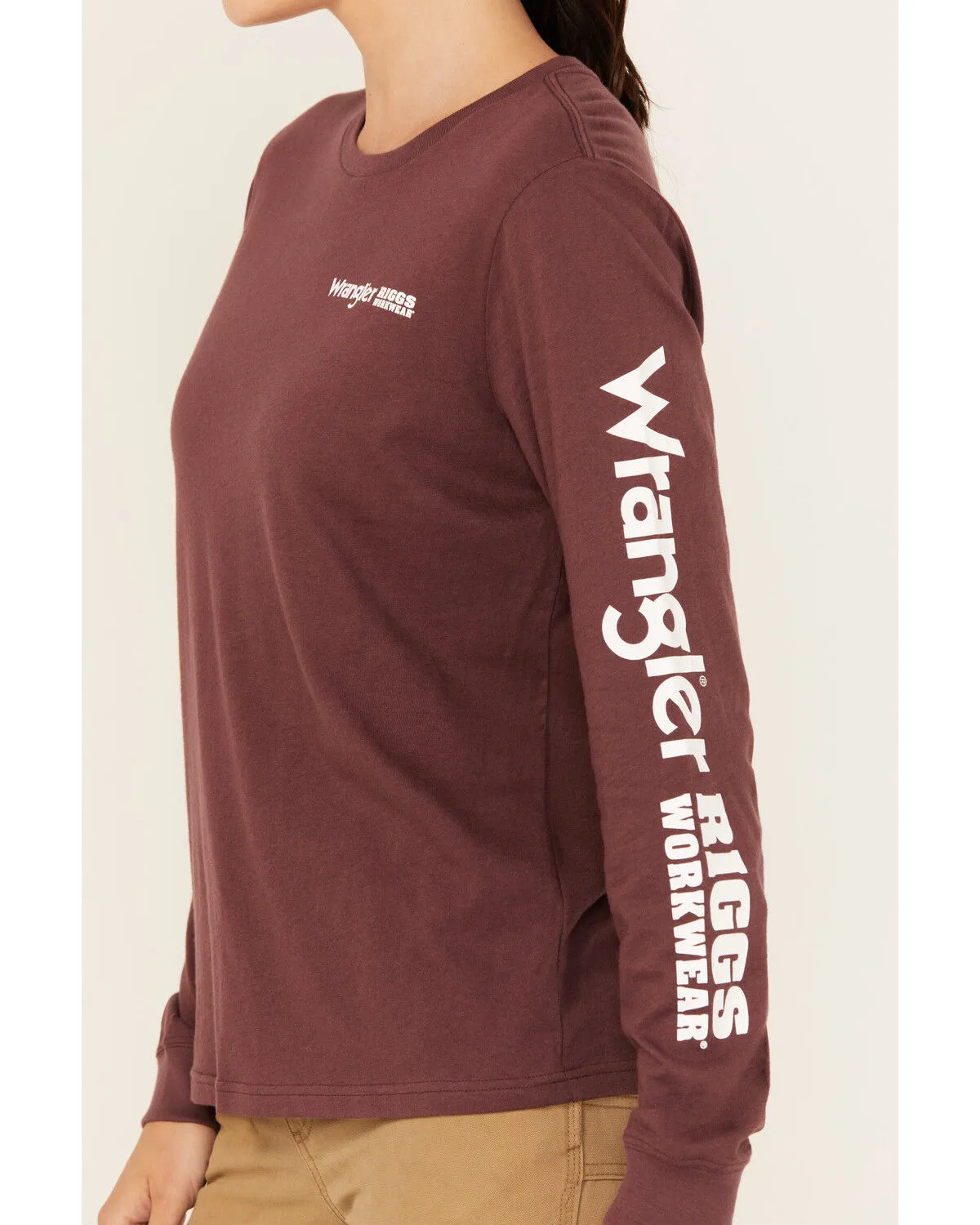 Product Name:  Wrangler RIGGS Women's Boot Barn Exclusive Long Sleeve Logo Graphic Work Tee - Plus