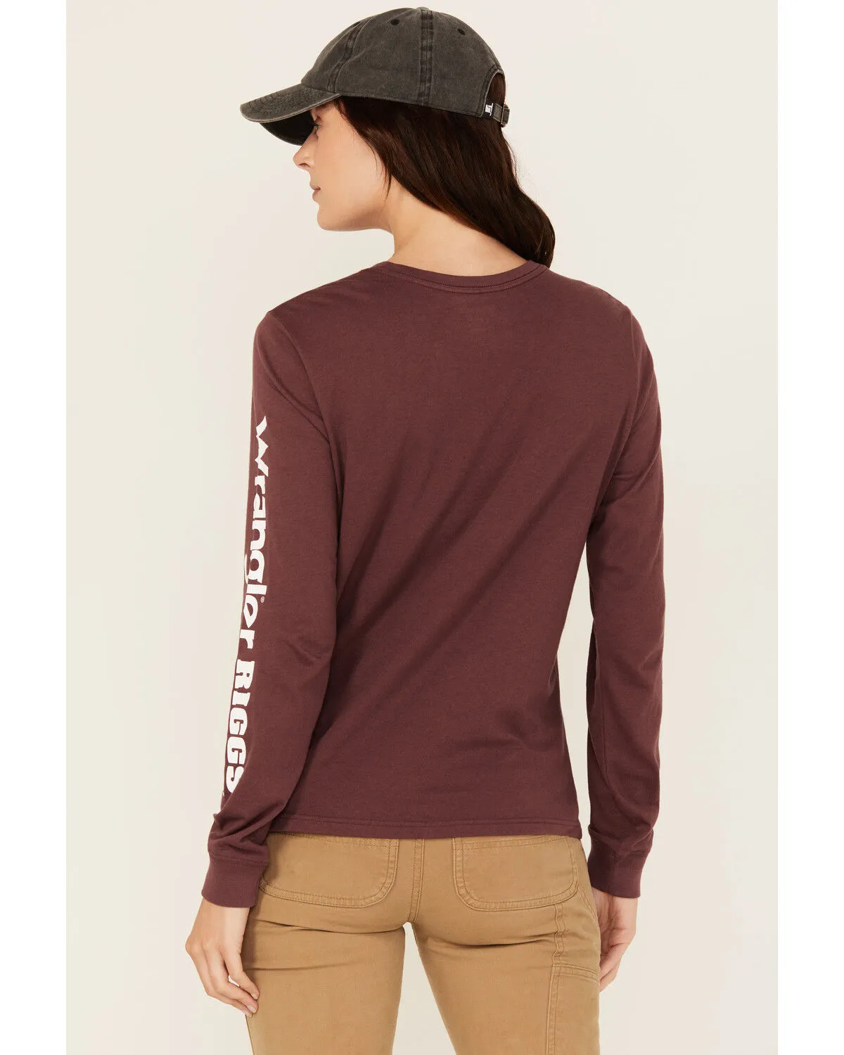 Product Name:  Wrangler RIGGS Women's Boot Barn Exclusive Long Sleeve Logo Graphic Work Tee - Plus