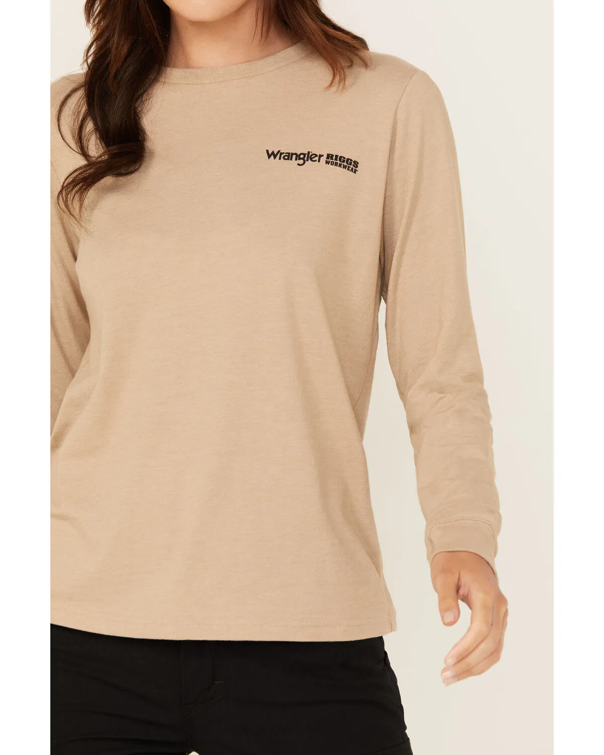 Product Name:  Wrangler RIGGS Women's Boot Barn Exclusive Moto Girl Long Sleeve Graphic Work Tee - Plus