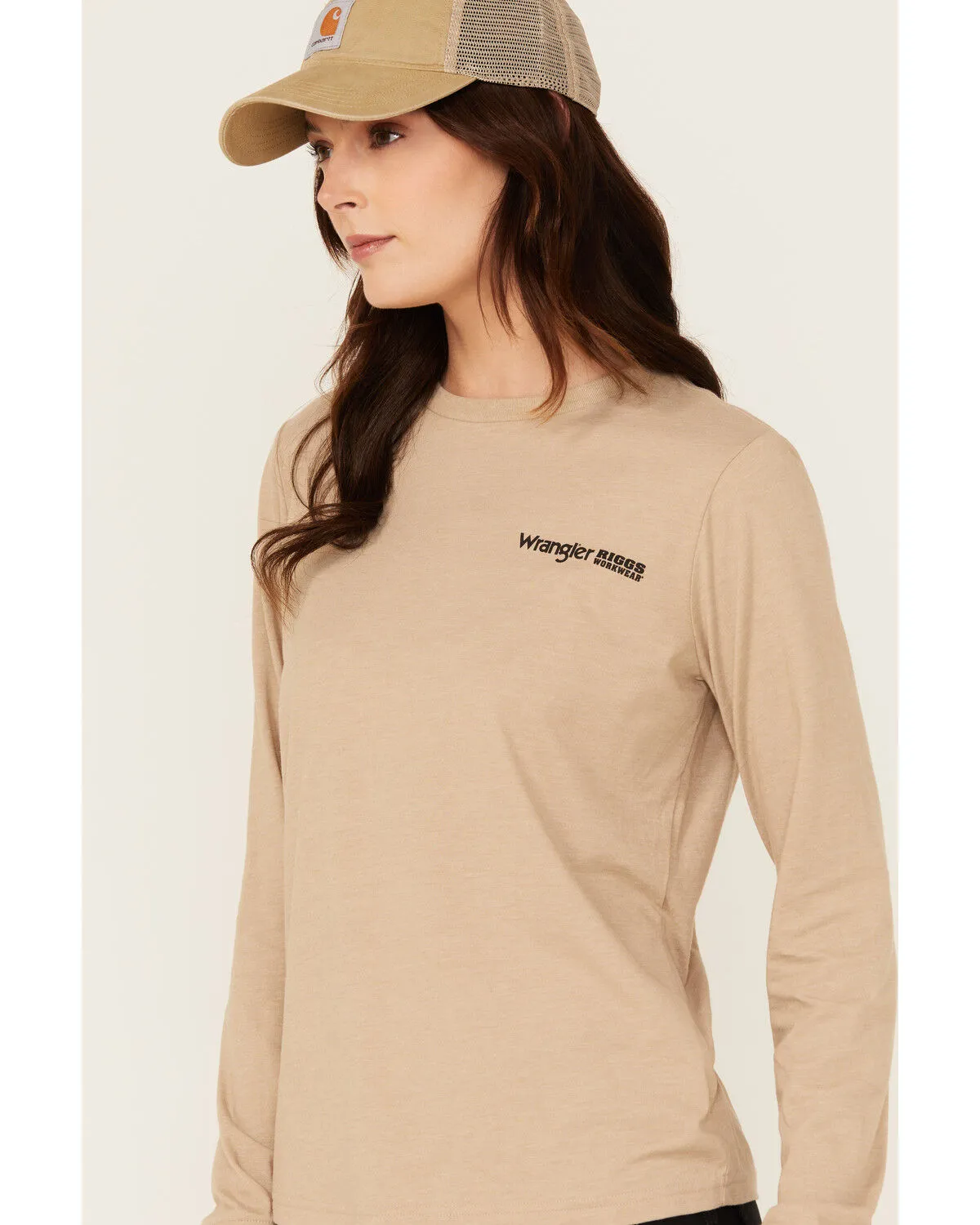 Product Name:  Wrangler RIGGS Women's Boot Barn Exclusive Moto Girl Long Sleeve Graphic Work Tee - Plus