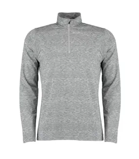 Rhino Mens Hyper Mid Layer Zip Skin Performance Top (Grey Heather) - UTRW6270