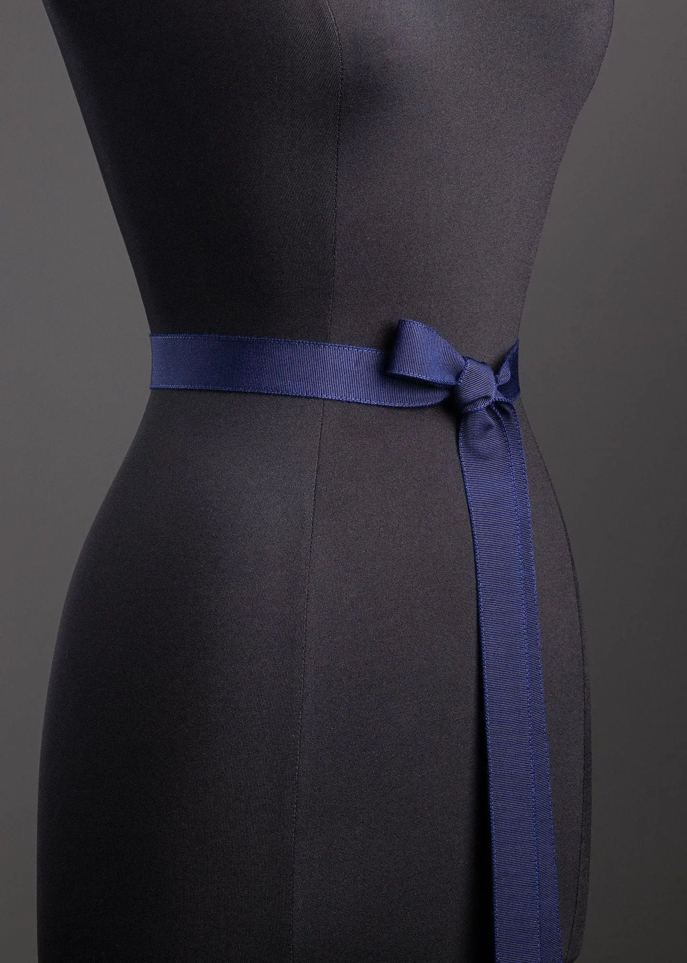 Ribbon Belt, Narrow - Navy