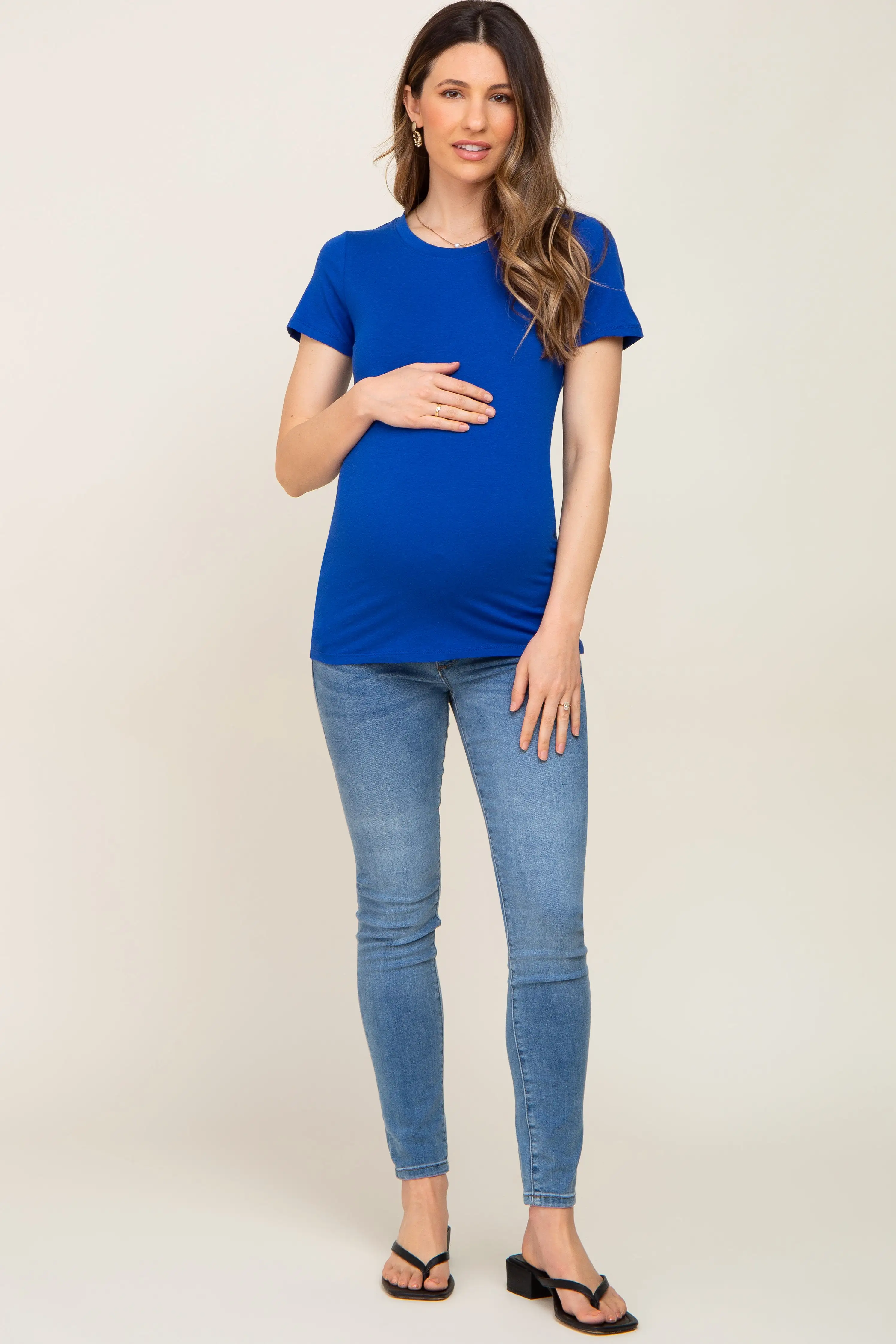 Royal Basic Crew Neck Maternity Tee