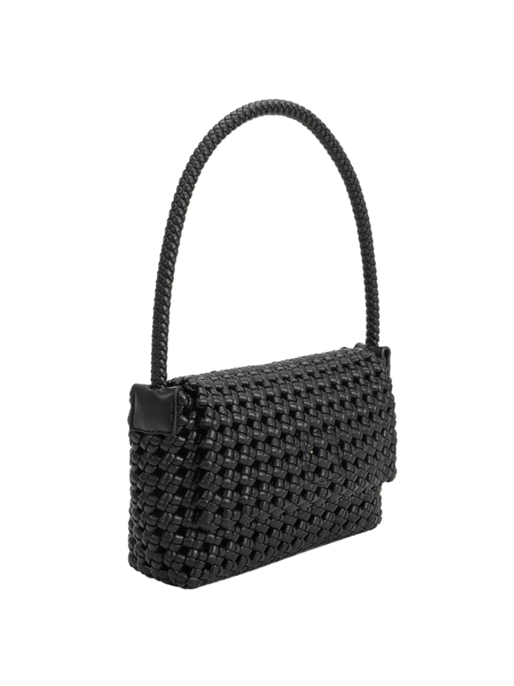 Shelly Black Recycled Vegan Shoulder Bag - Black