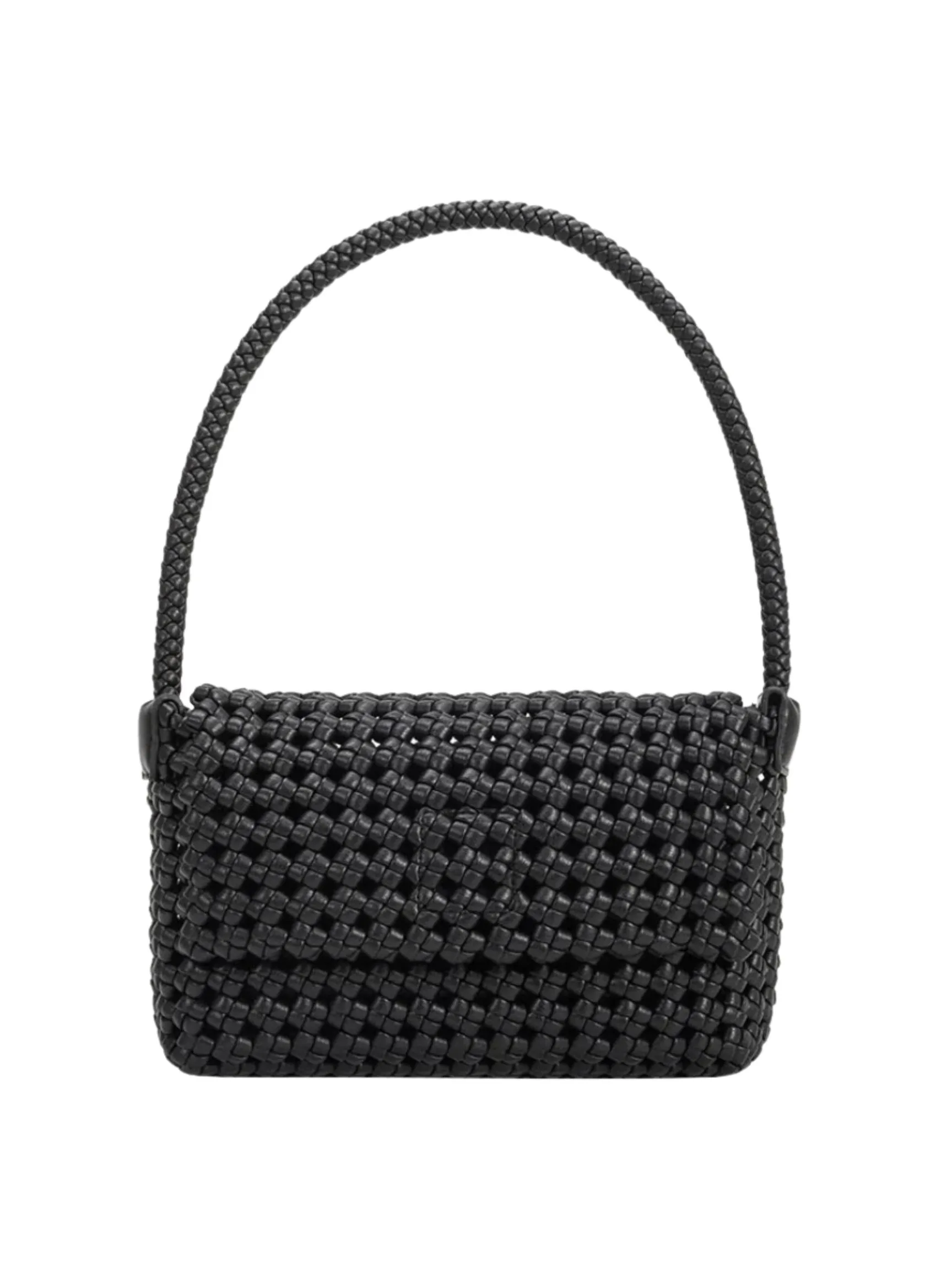 Shelly Black Recycled Vegan Shoulder Bag - Black