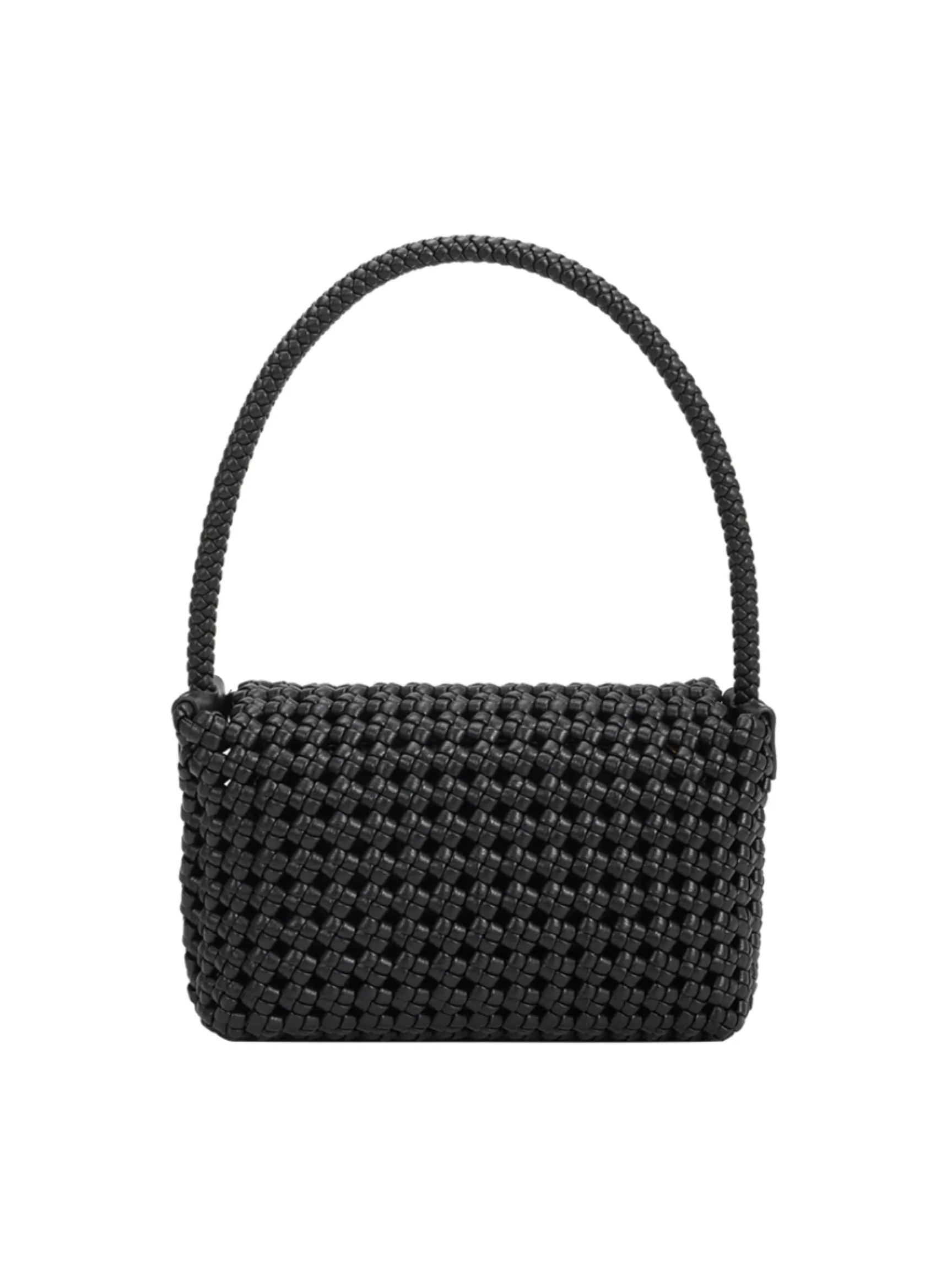 Shelly Black Recycled Vegan Shoulder Bag - Black