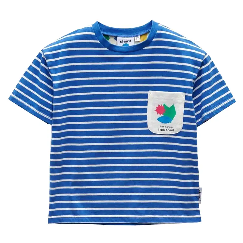 Sherif Curious Pocket Tee - Blue/White