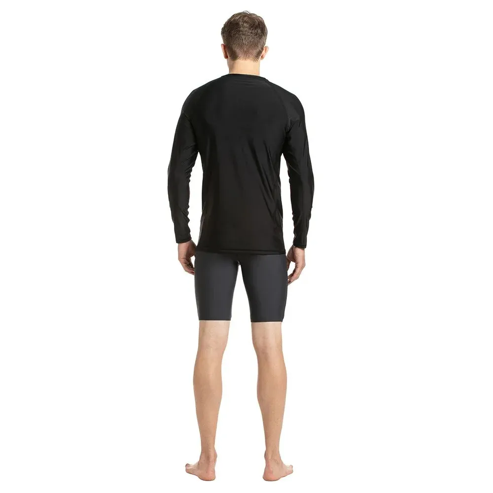 Speedo Men's Long Sleeve Suntop (Oxid Grey/Black)