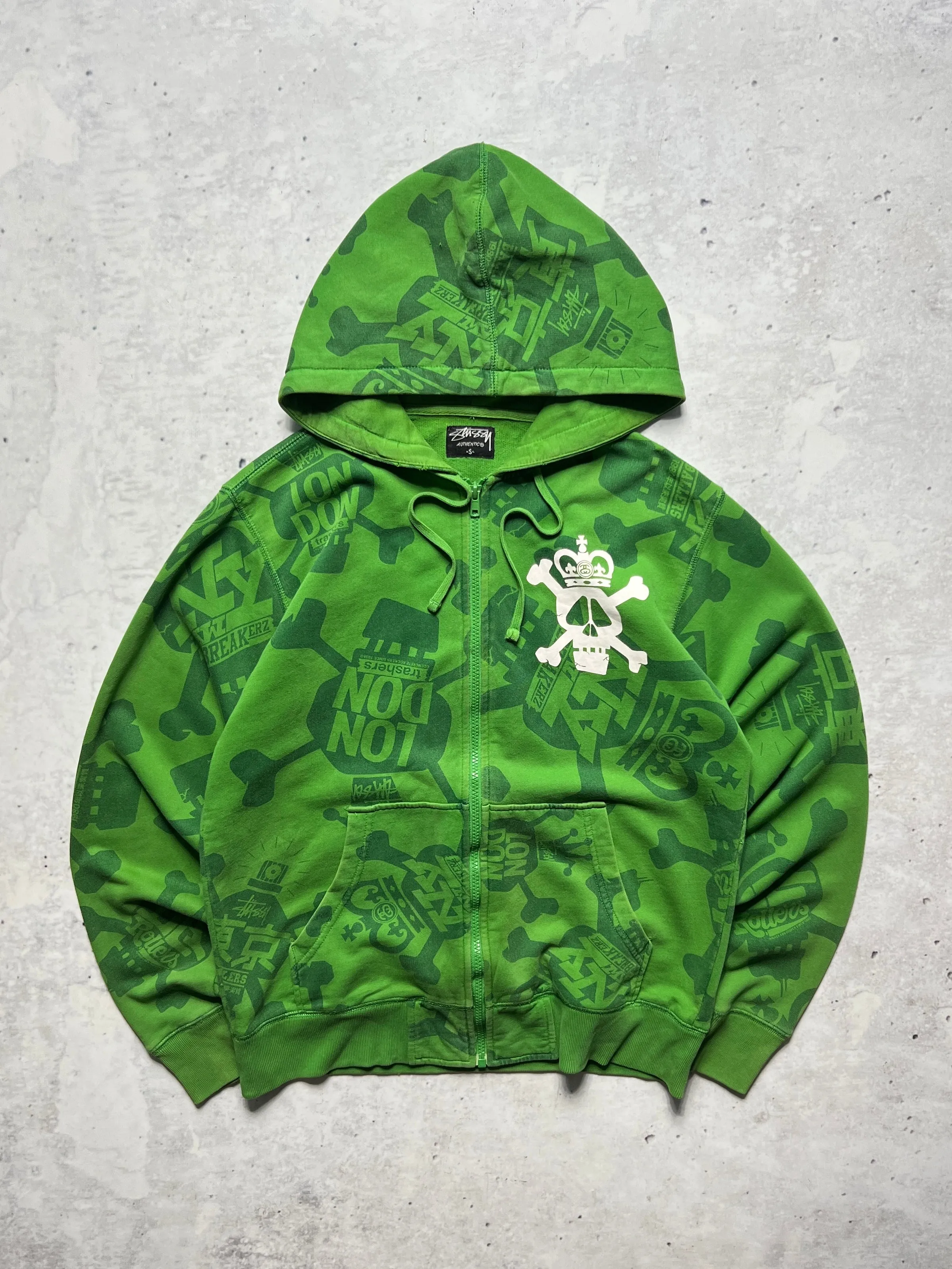 Stussy Skull Thrashers Zip Up Hoodie (S)