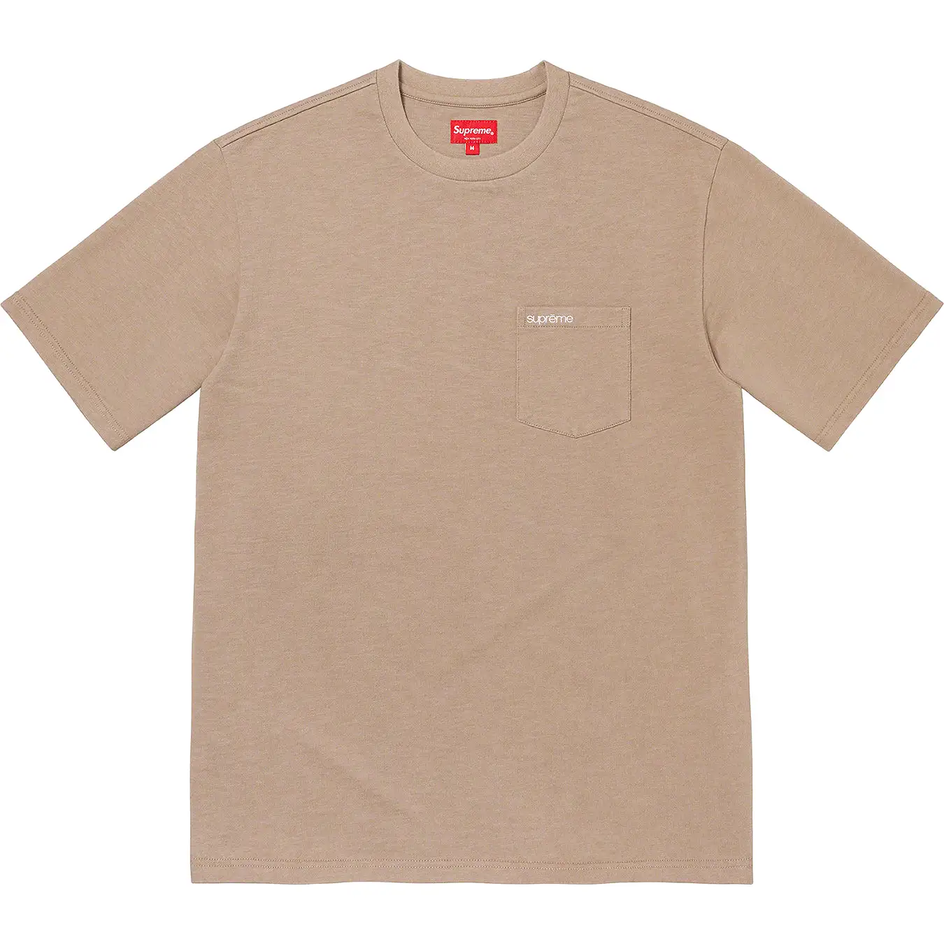 Supreme Embroidery Logo Pocket Tee Taupe