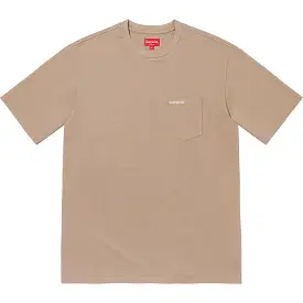 Supreme Embroidery Logo Pocket Tee Taupe