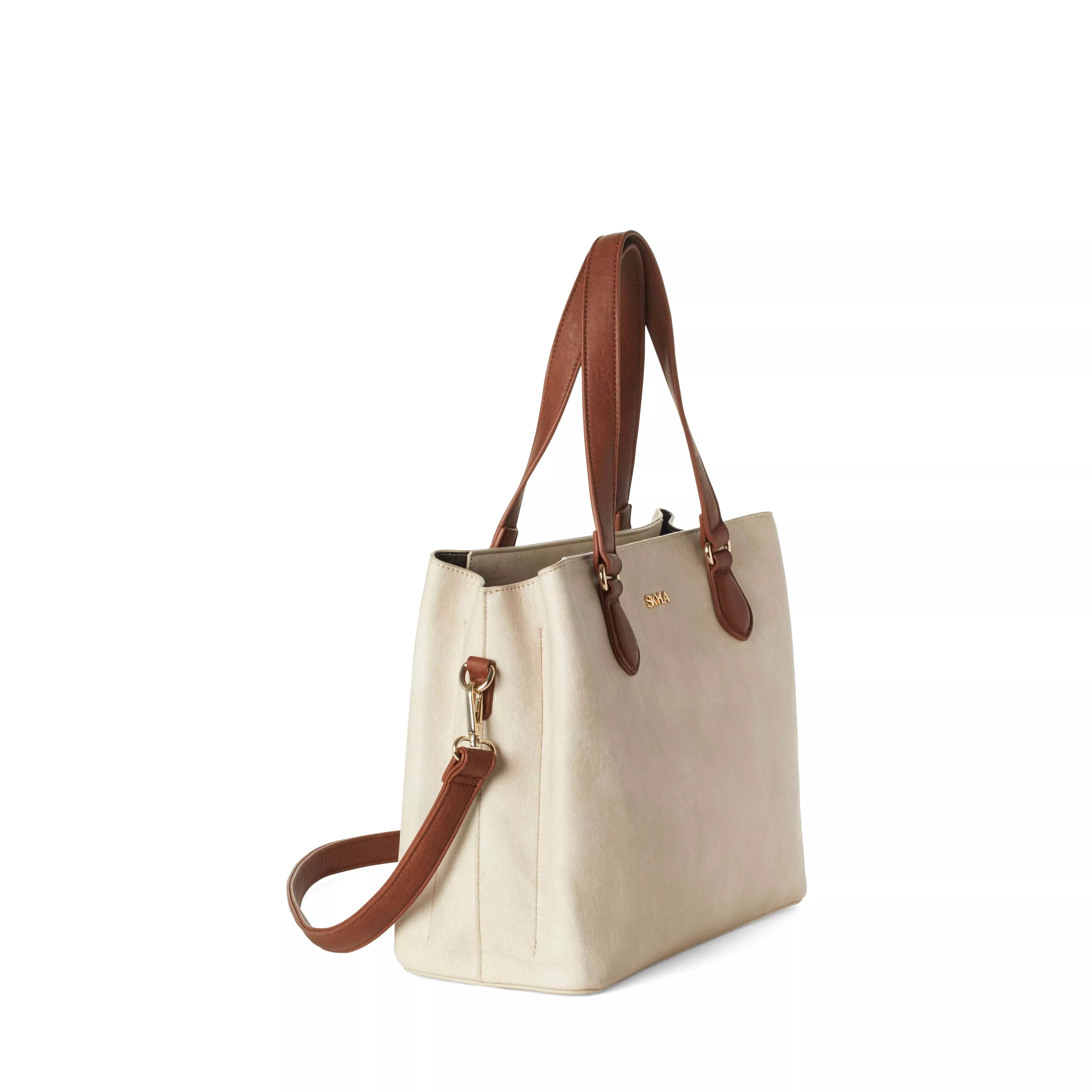 Tanya Vegan Shoulder Bag | Latte