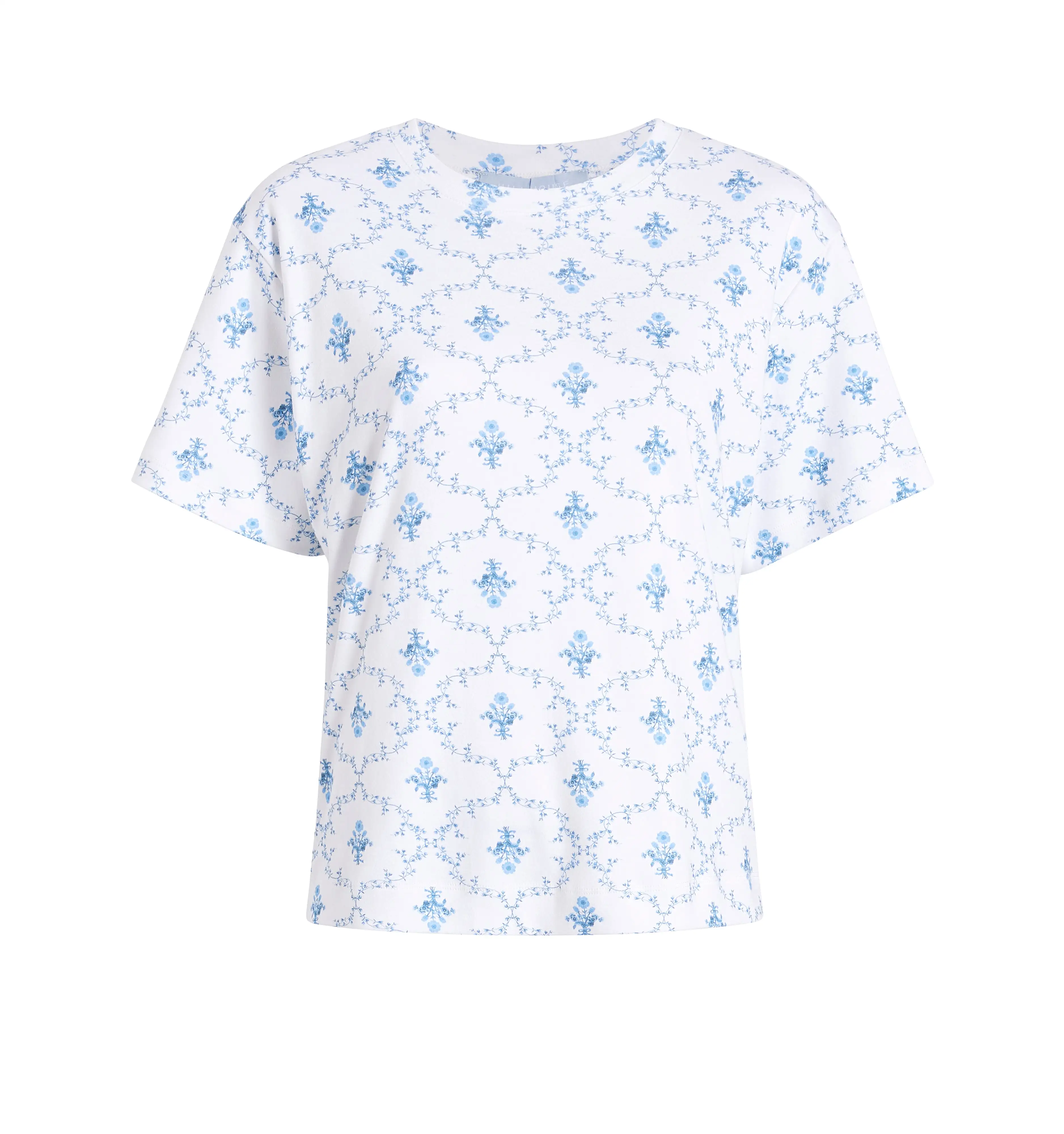 The Charlotte Sleep Tee - Blue Trellis