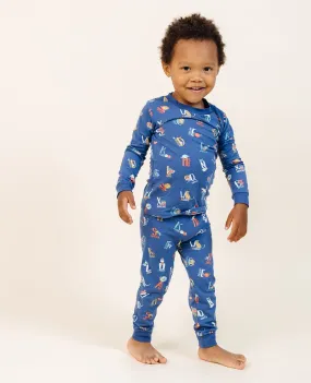 Ultimate Pajama Set in Good Vibes ABC Navy