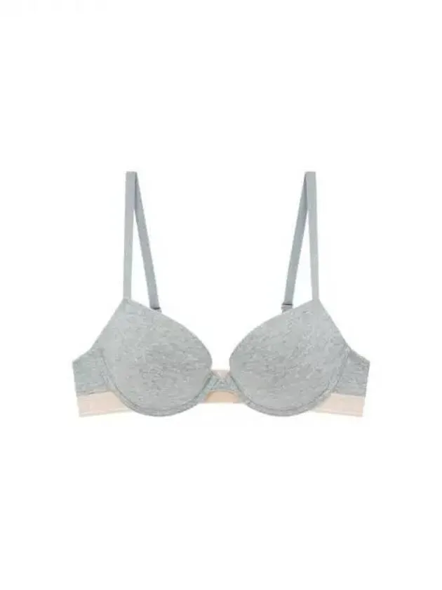 UNDERWEAR Overseas Station Season Big Chance 8 18 Women s Logo Band Stretch Cotton Push up Bra Melange Gray 270488