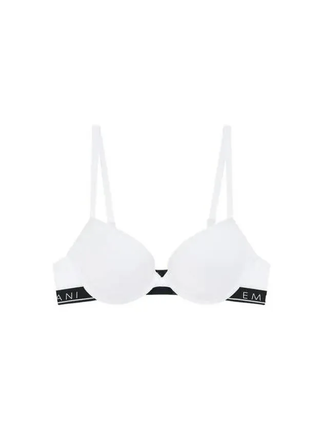 UNDERWEAR Overseas Station Season Big Chance 8 18 Women s Logo Band Stretch Cotton Push up Bra White 270594