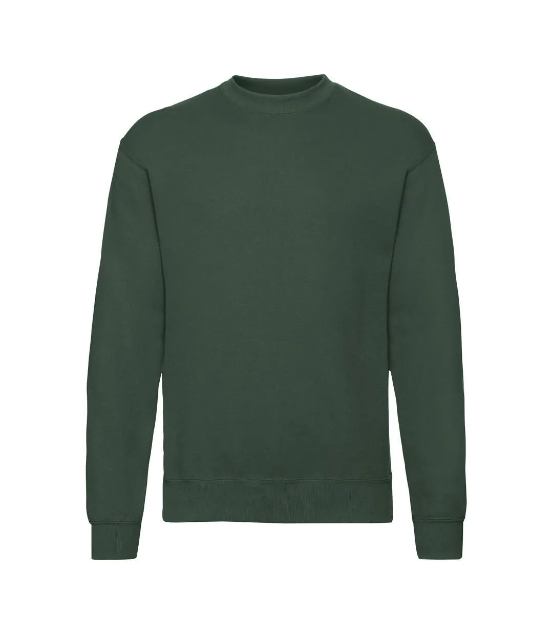 Unisex adult classic drop shoulder sweatshirt bottle green Fruit of the Loom