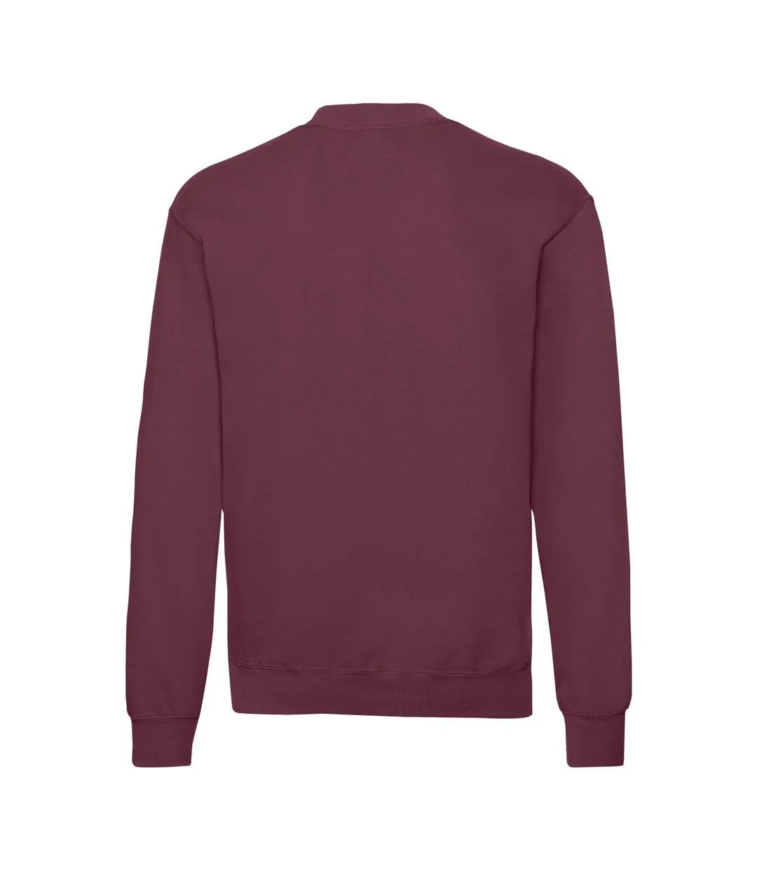 Unisex adult classic drop shoulder sweatshirt burgundy Fruit of the Loom