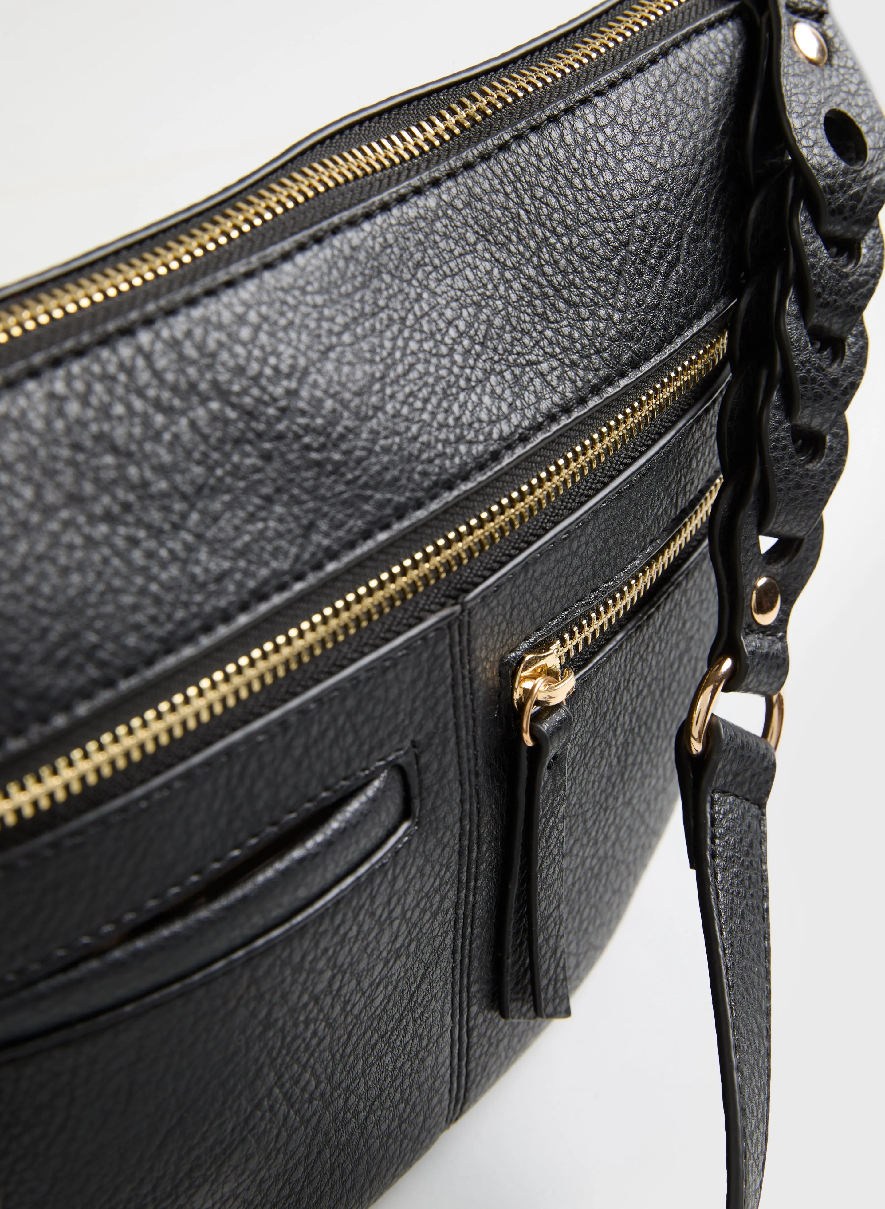 Vegan Braid Detail Shoulder Bag