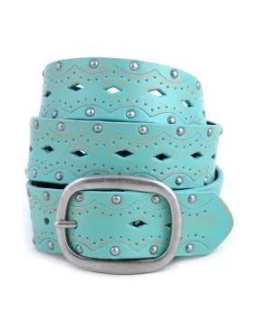 Vintage Embossed Studded Belt