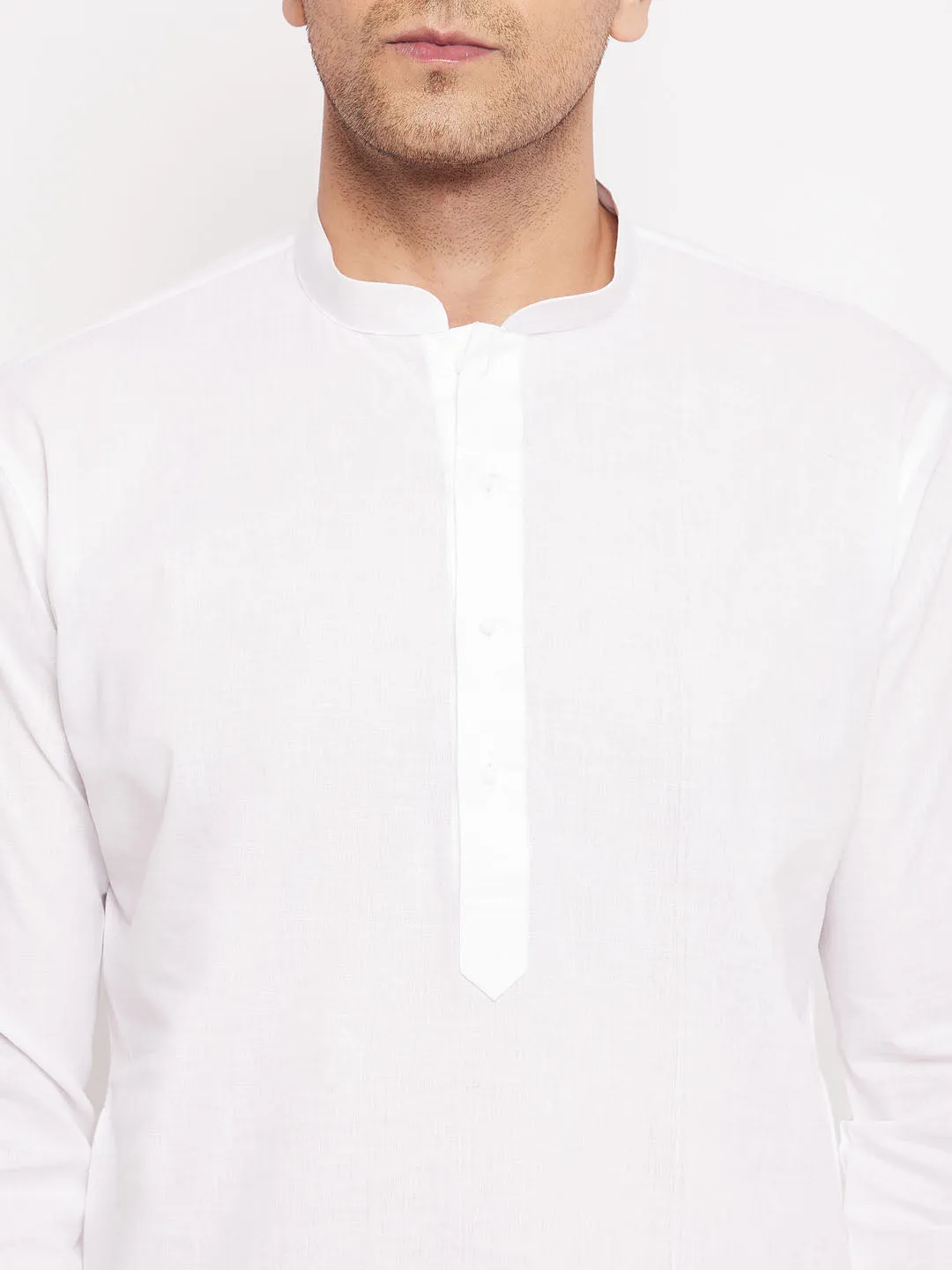 VM BY VASTRAMAY Men's White Kurta And Pajama Set