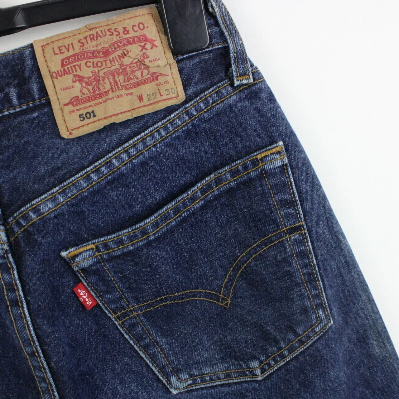 Womens LEVIS 501 Jeans Dark Blue | W28 L30