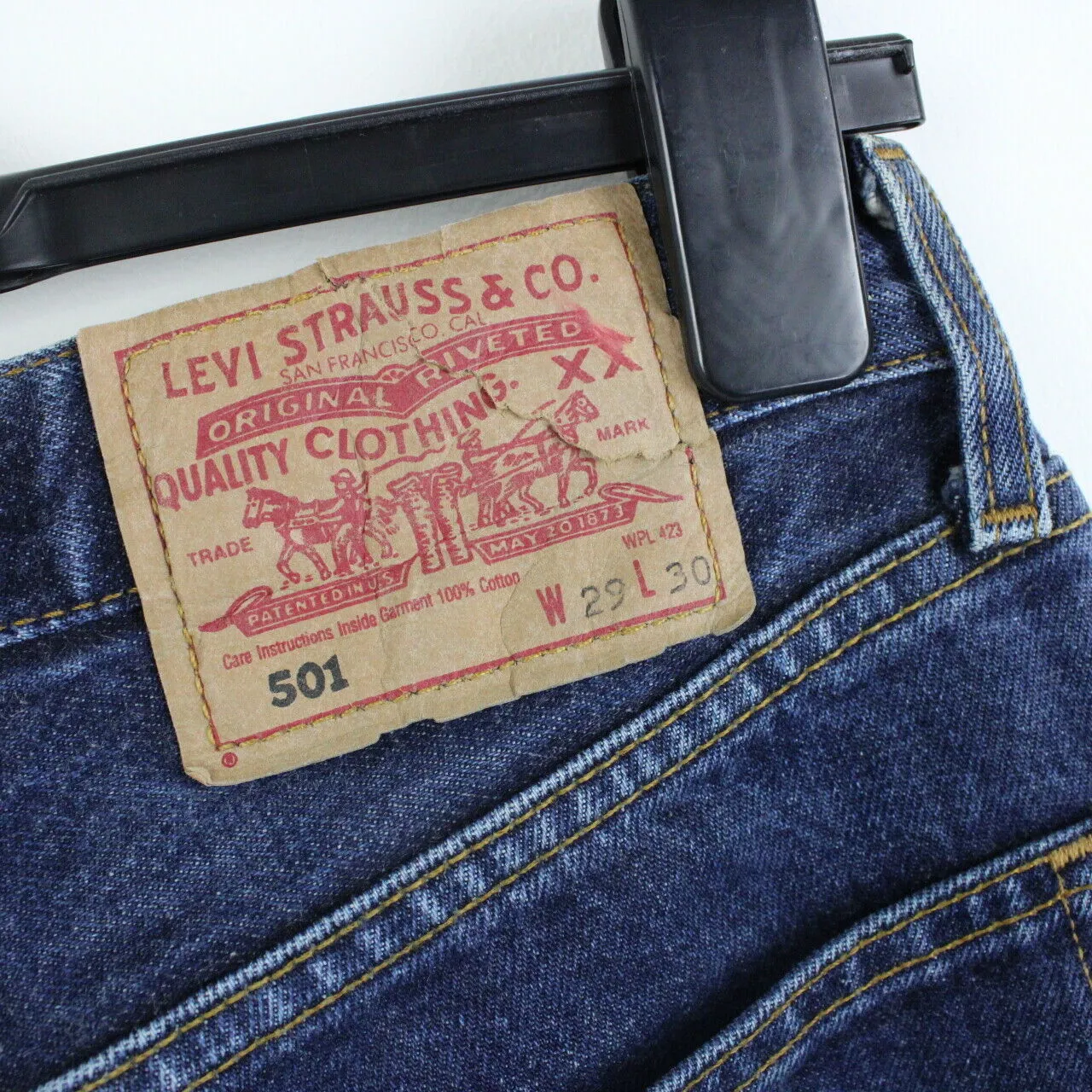 Womens LEVIS 501 Jeans Dark Blue | W28 L30