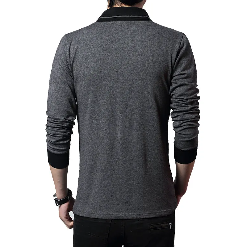 Xituodai 2022 Fashion Brand Trend Slim Fit Long Sleeve T Shirt Men Patchwork Collar Tee V-Neck Men T-Shirt Cotton T Shirts Plus 